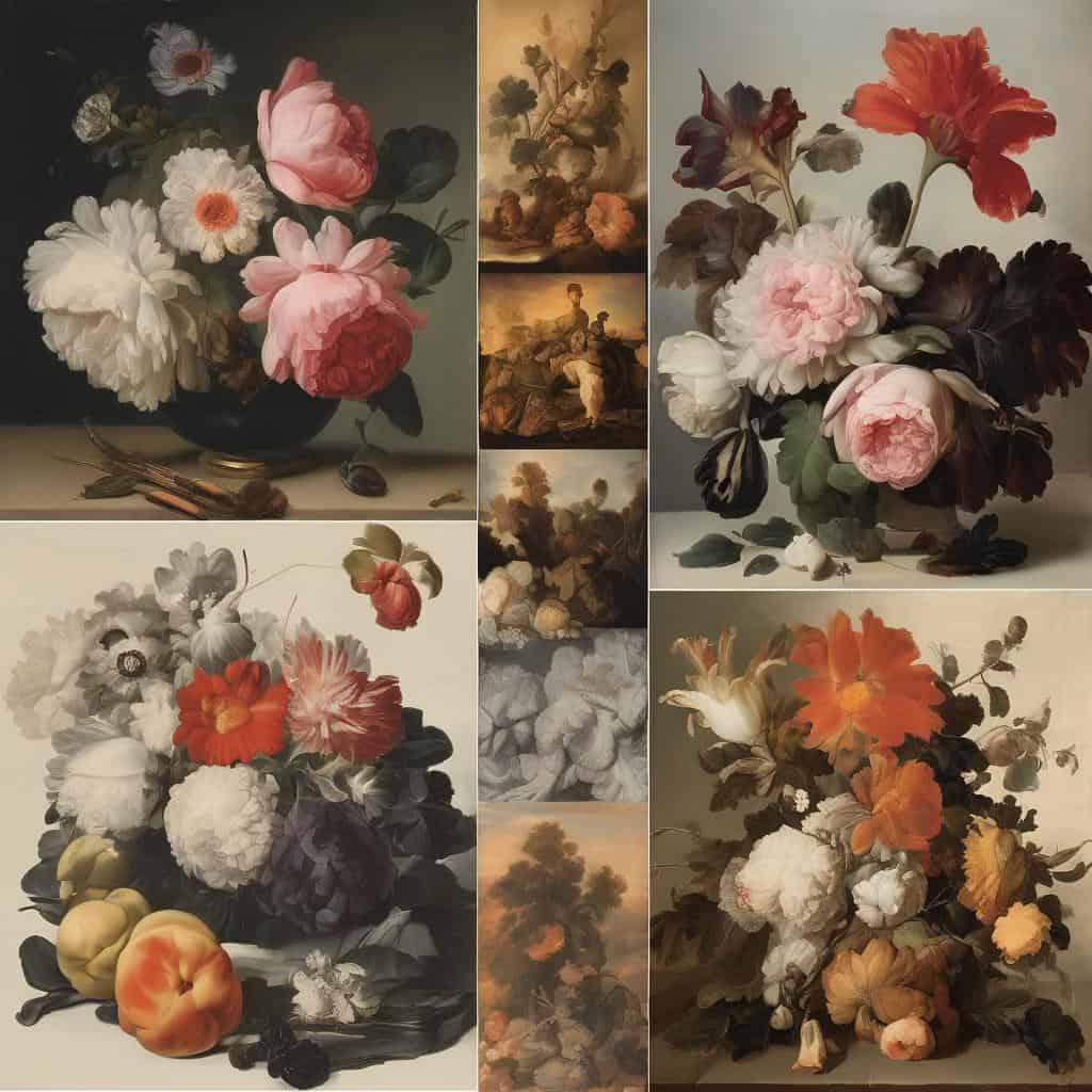 Παραδοσιακά έργα τέχνης με ανθοσυνθέσεις και κοινωνική επένδυση.